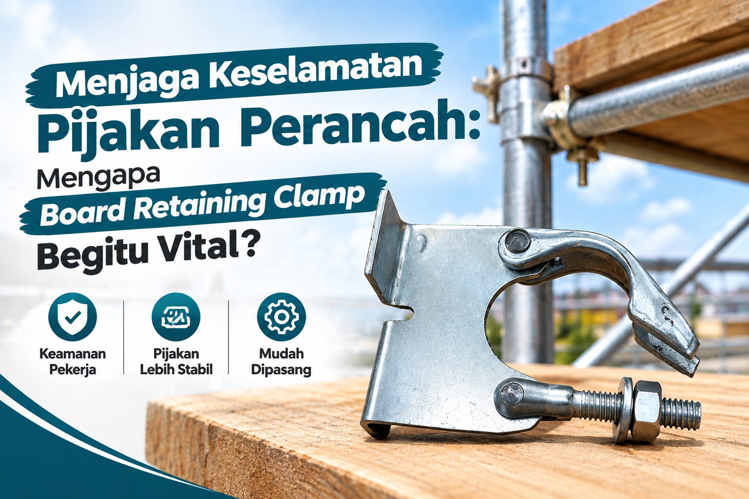 Menjaga Keselamatan Pijakan Perancah: Mengapa Board Retaining Clamp Begitu Vital?